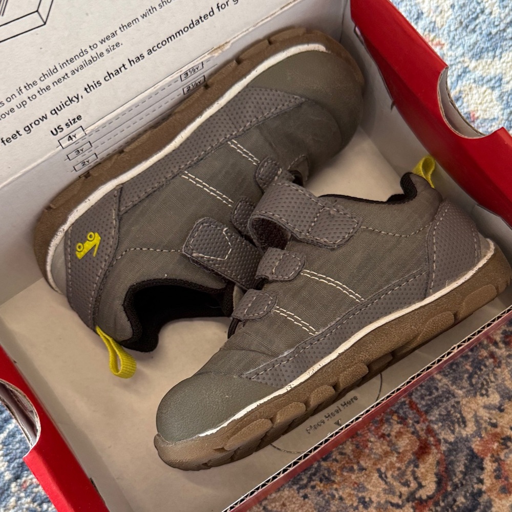 See Kai Run Charcoal Sneakers with Lime Accents
